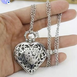 Silver heart pocket watch battery included.Other Heart watches in my listings